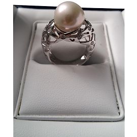 Anel Mauboussin Star Passion em ouro branco e pérola Branco