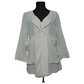 Day Birger & Mikkelsen Seidenbluse Weiß Weiß