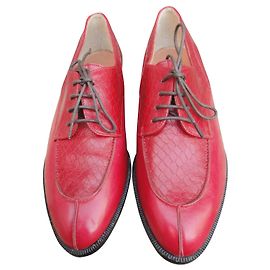derbies vintagge Robert Clergerie p 37 état neuf Rouge