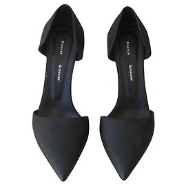 Proenza Schouler Orsay black matte leather pumps Black