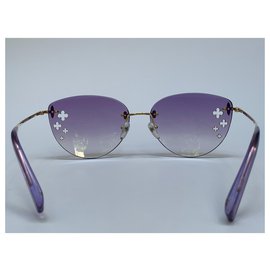 Louis Vuitton-Desmayo lila Katzenauge Sonnenbrille-Lila