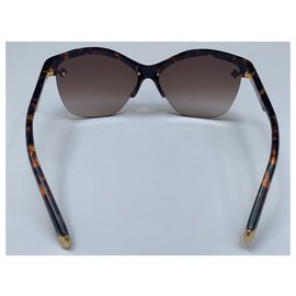Louis Vuitton-Óculos de tartaruga marrom-Castanho escuro