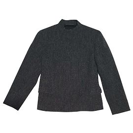 Blazer Max Mara Gris Oscuro Lana Multicolor Gris antracita