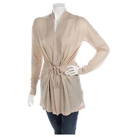 Club Monaco Strickjacke beige Leinen und Rayon Größe M Beige