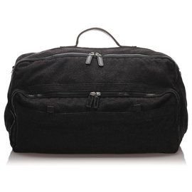 Fendi-Fendi Gray Cotton Travel Bag-Black,Other,Grey