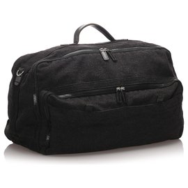 Fendi-Fendi Gray Cotton Travel Bag-Black,Other,Grey