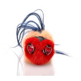 Fendi-Fendi Red Heart Bug Bag Charm-Red,Blue