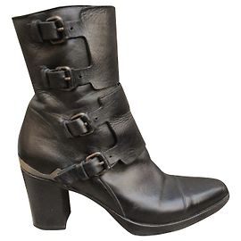 Sartore Leather Ankle Boots Black 40 Black
