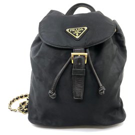 Prada chain backpack Black