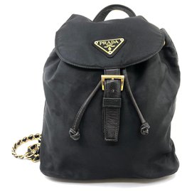 Prada-Prada chain backpack-Black