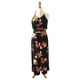 Autre Marque Vestido Maxi Floral com Alças Multicor