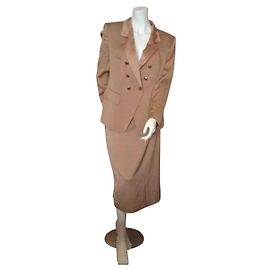 Escada skirt suit brown viscose elastane Brown