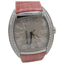 RELÓGIO BOUCHERON MEC AÇO E DIAMANTES Rosa