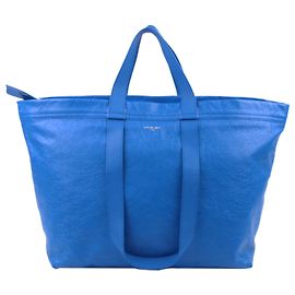 Shopper in pelle blu Balenciaga M Blu