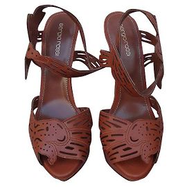 Sergio Rossi Brown Leather Sandals Brown