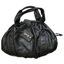 D&G D & G Dolce & Gabbana Diana Ledertasche Schwarz