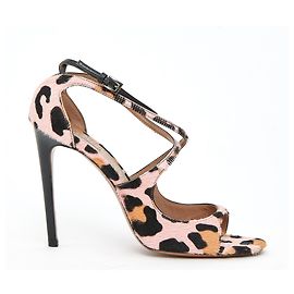Alaïa PANTALON ROSA FR39 Estampado de leopardo