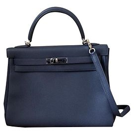 Hermès hermes kelly 32 returned blue night blue Navy blue