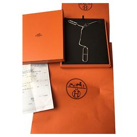 Autre Marque Hermes Ever long chain Anchor chain Silvery