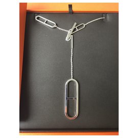 Autre Marque-Hermes Ever long chain Anchor chain-Silvery