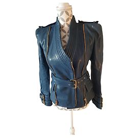 Balmain Lamb Perfecto Jacket Dark Blue Dark blue