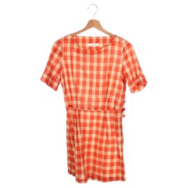 Sessun Vestidos Naranja Amarillo