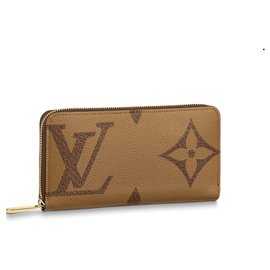 Louis Vuitton-portafoglio inverso zippy nuovo-Marrone