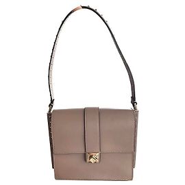 Valentino Garavani Leather Handbag Beige Beige