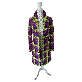Balmain Multicolored Houndstooth Wool Coat Multiple colors