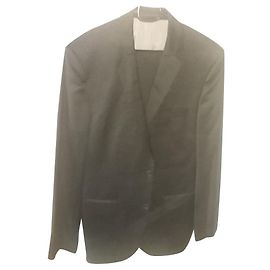 Autre Marque Hugo Boss Black Wool Wedding Suit Size 48 Black