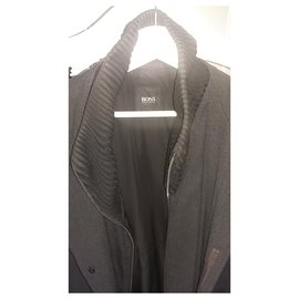 Hugo Boss-Men Coats Outerwear-Grey