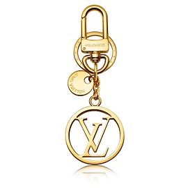 Porte-clés Louis Vuitton Circle LV Doré Doré