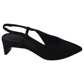 Aeyde Black Suede Heels Black