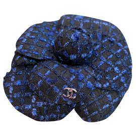 Chanel-Alfileres y broches-Negro,Azul