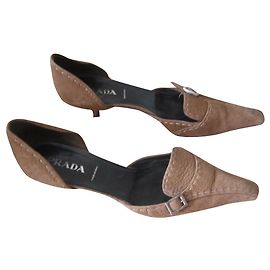 Prada Pumps Wildleder Karamell Karamell