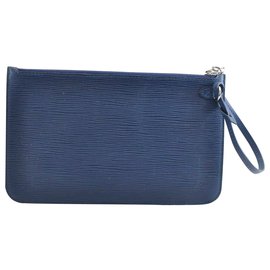 Louis Vuitton-Bolsa Louis Vuitton Epi Neverfull MM-Azul