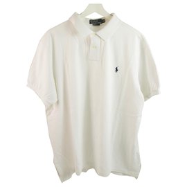 Ralph Lauren-Ralph Lauren Polo Sport White Short Sleeve Cotton Polo Mens Top size XXL-White