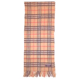 Burberry-BURBERRY cashmere scarf-Black,White,Red,Beige