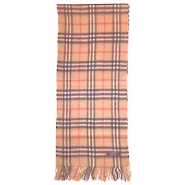 BURBERRY écharpe cachemire Noir Blanc Rouge Beige