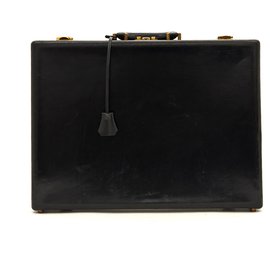 Hermès-black brief case-Black