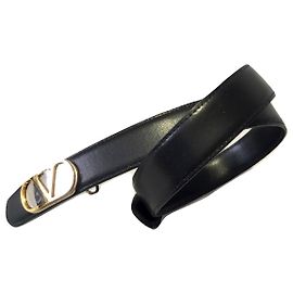 VALENTINO vintage belt black leather Black