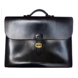 Hermès-Bags Briefcases-Black