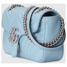 Gucci-GG Marmont pequena bolsa de ombro-Azul