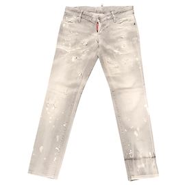 Jeans Dsquared2 in Cotone Grigio Grigio