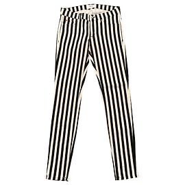 Jeans Hudson con rayas blancas y negras XS Negro Blanco