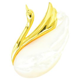 Tasaki-Tasaki Pearl Swan Pin-Golden