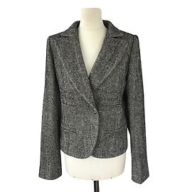 Giacca Sonia Rykiel in tweed bianco e nero Nero