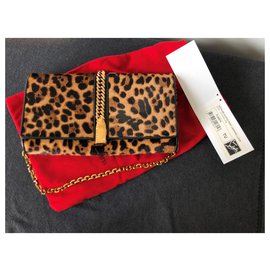 Christian Louboutin-Catalina Clutch Pony Leopard Luxor-Imprimé léopard