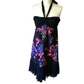 Temperley London Robe en soie Temperley Calla Noir Multicolore