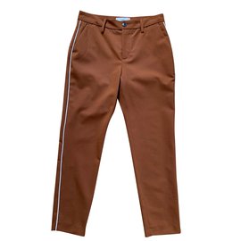 Closed-Pants, leggings-Brown